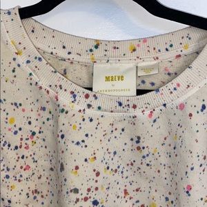 Anthropologie Maeve splatter paint sweatshirt